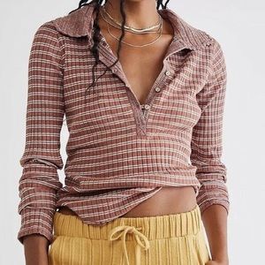 Free People Dehlilah Ribbed Henley